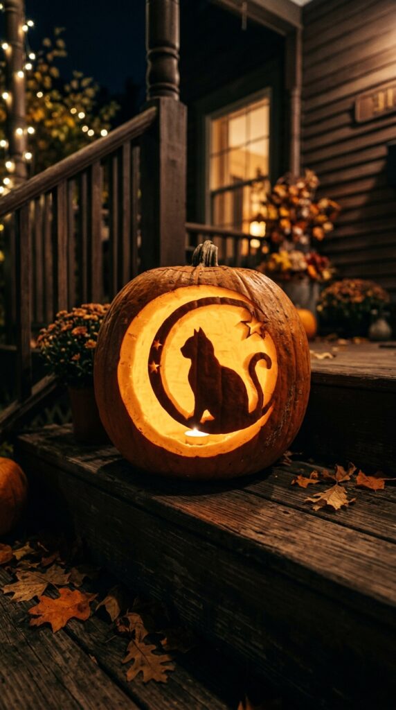 Adorable Cat Pumpkin Carving Ideas