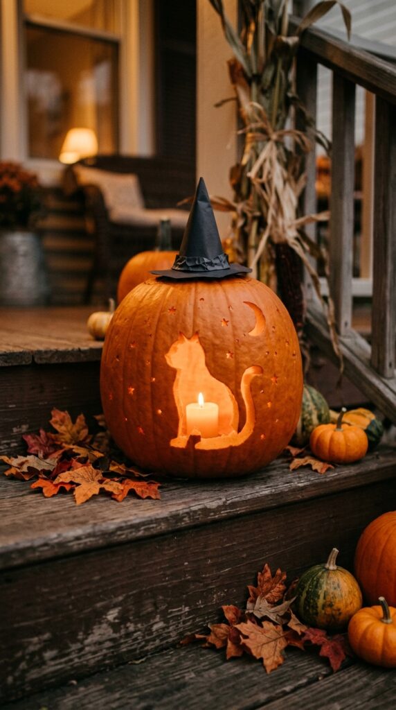 Adorable Cat Pumpkin Carving Ideas