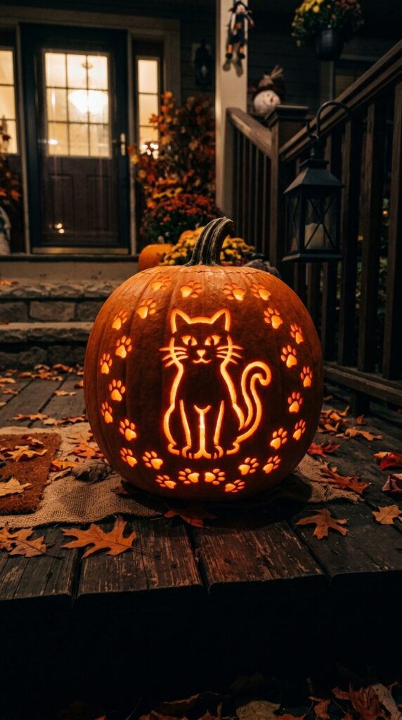 Adorable Cat Pumpkin Carving Ideas