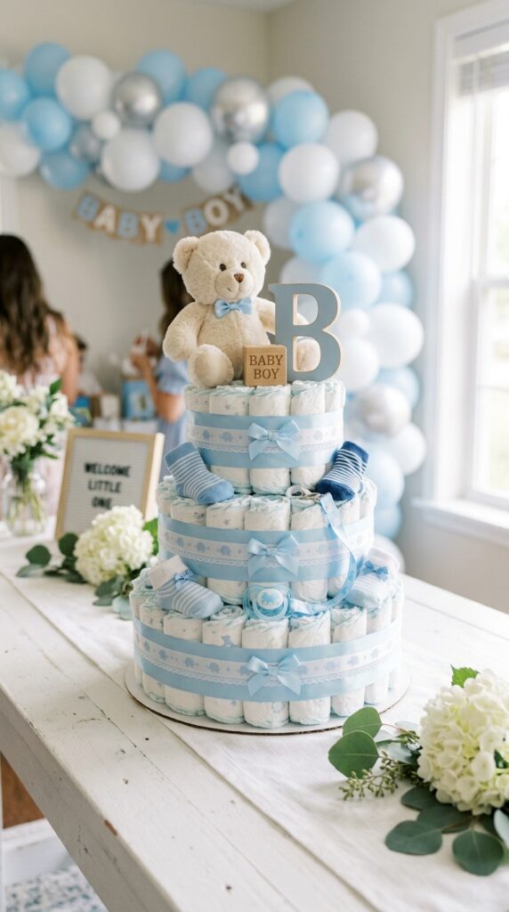 Adorable Diaper Cake Ideas for Baby Boys