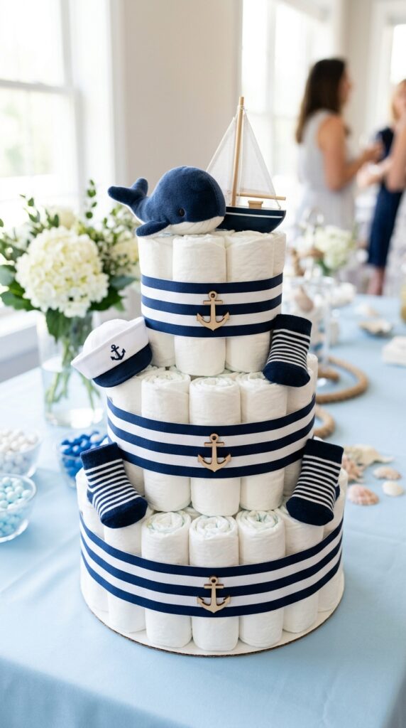 Adorable Diaper Cake Ideas for Baby Boys