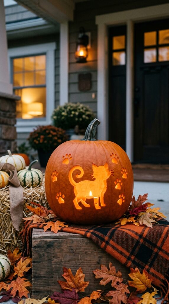Adorable Cat Pumpkin Carving Ideas
