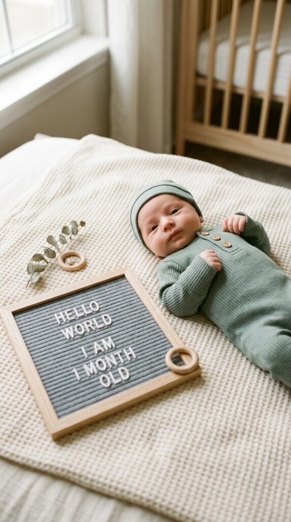 One Month Baby Photoshoot Ideas