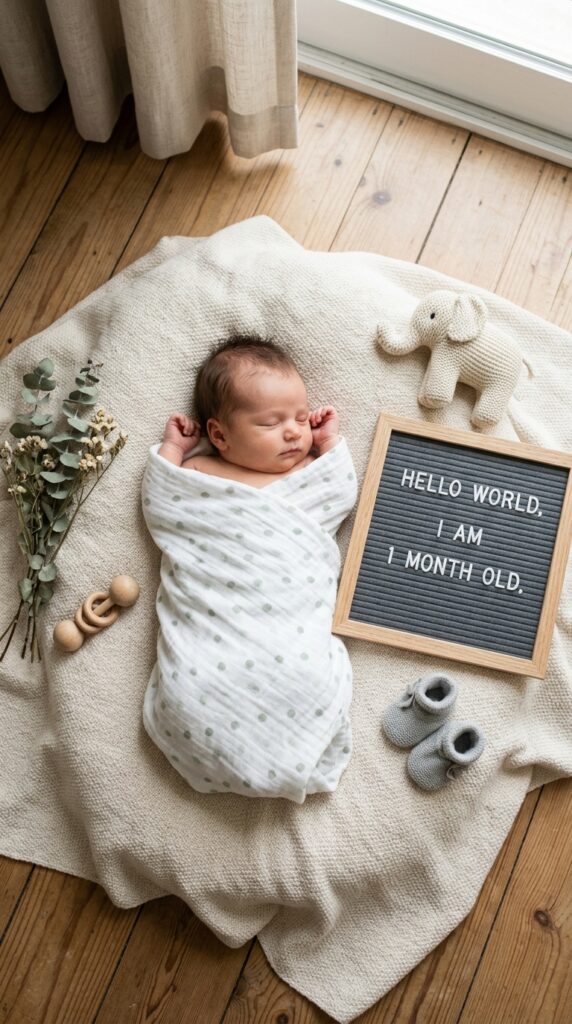Baby 1 Month Photo Ideas