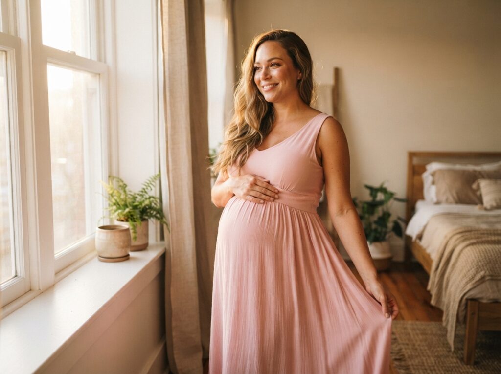 Pink Dress Maternity Ideas