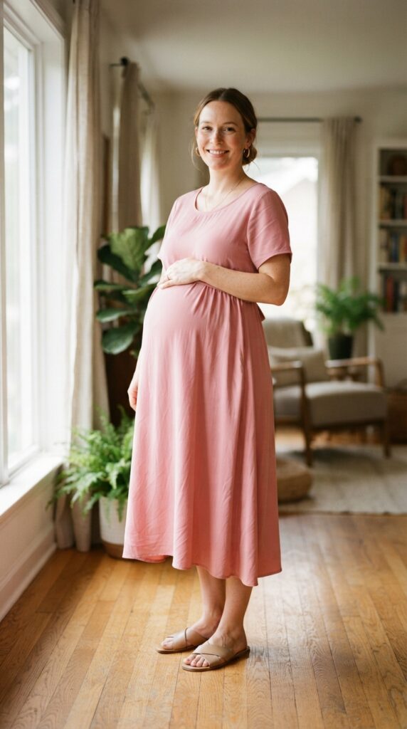 Pink Dress Maternity Ideas