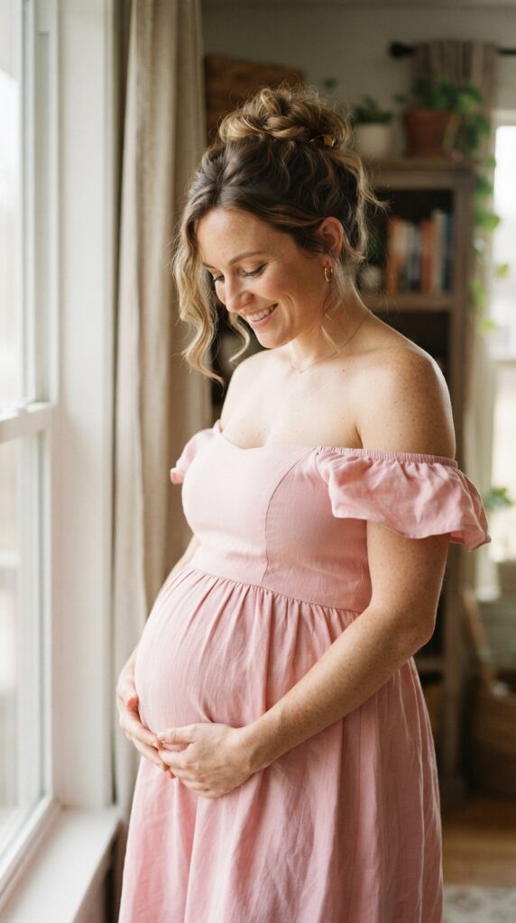 Pink Dress Maternity Ideas